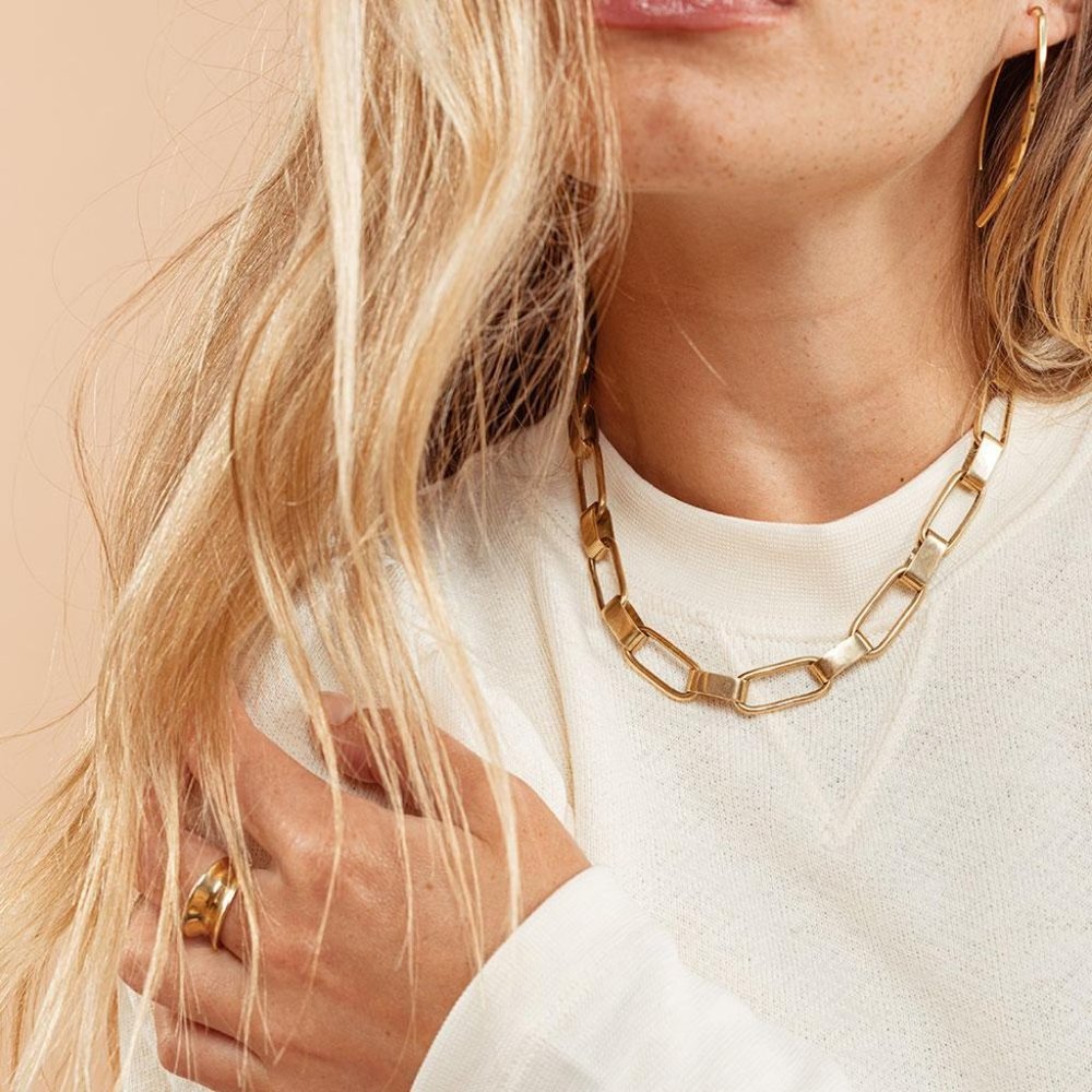 24K Recycled Gold Plated Collar Necklace